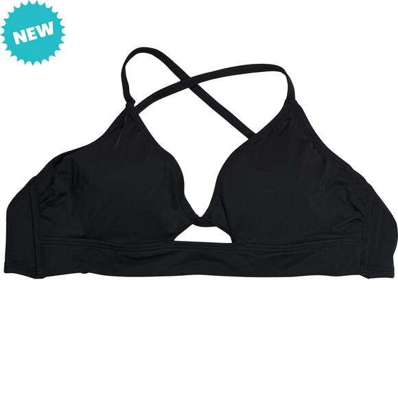 Shade & Shore Other - Shade & Shore Bikini Top Women's 36C Black Keyhole Removable Pads Adjustable NEW